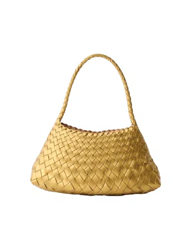 Dragon Diffusion Woven Leather Mini Bag For Women In Nude