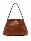 Dragon Diffusion Woven-leather Shoulder Bag In Brown
