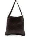 Dragon Diffusion Woven Leather Shoulder Bag In Brown