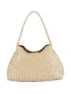 Dragon Diffusion Woven-leather Shoulder Bag In Neutral