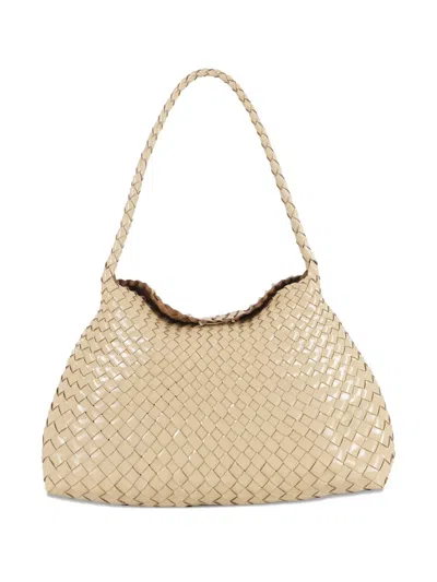 Dragon Diffusion Woven-leather Shoulder Bag In Neutral