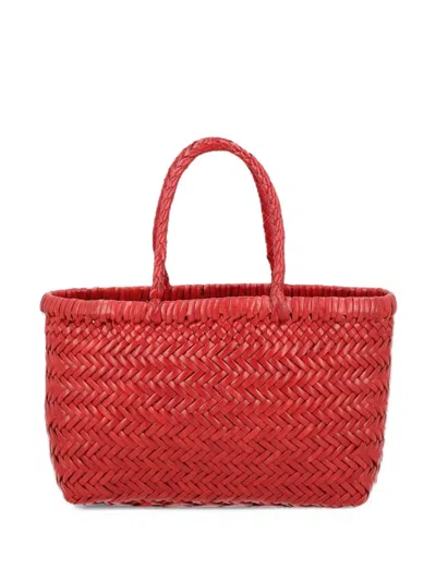 Dragon Diffusion Woven Leather Shoulder Bag In Blue