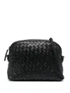 Dragon Diffusion Woven Leather Shoulder Bag In Schwarz