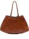 Dragon Diffusion Tan Santa Croce Small Tote In Brown