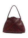 Dragon Diffusion Woven-leather Tote Bag In Red