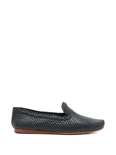 Dragon Diffusion Woven Loafers In Blue