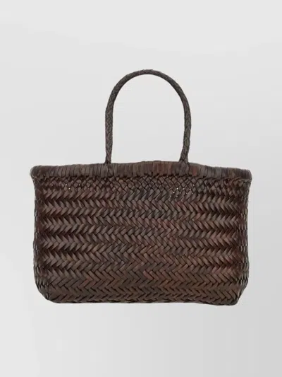 Dragon Diffusion Woven Mini Bag Top Handles In Brown