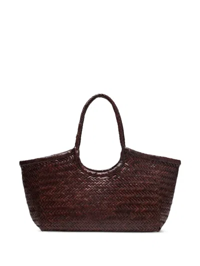 Dragon Diffusion Woven Shopping Tote Bag In Brown