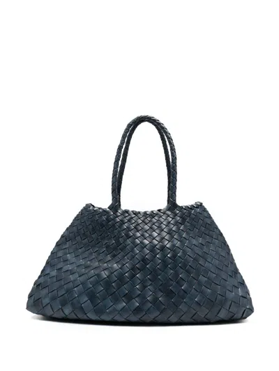 Dragon Diffusion Woven Shoulder Bag In 蓝色