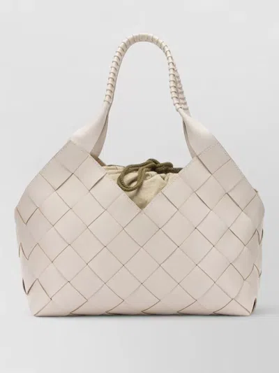 Dragon Diffusion Woven Shoulder Bag Featuring Top Handles