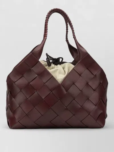 Dragon Diffusion Woven Shoulder Bag Featuring Top Handles