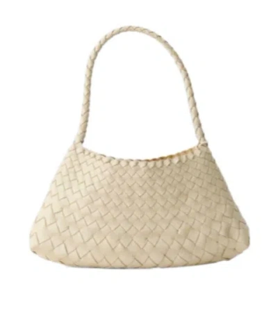 Dragon Diffusion Woven Shoulder Bag In Nude
