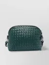 Dragon Diffusion Woven Texture Shoulder Bag With Metal Hardware