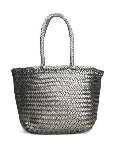 Dragon Diffusion Woven Tote Bag In Gray