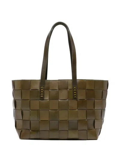 Dragon Diffusion Woven Tote Bag In Green