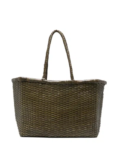 Dragon Diffusion Woven Tote Bag In Green