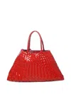 Dragon Diffusion Woven Tote Bag In Red