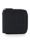 Dragon Diffusion Woven Zip-around Wallet In Black