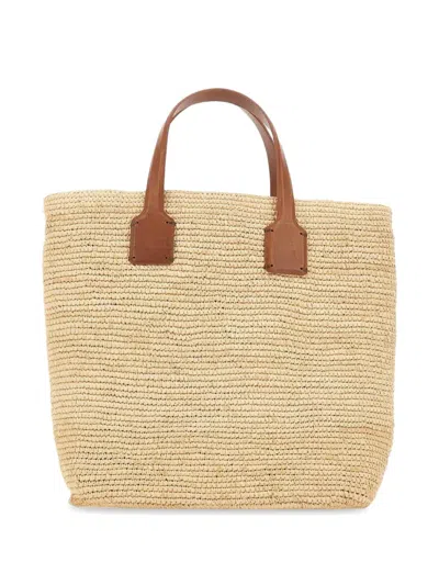 Dragon Diffusion X Sovani Sacha Leather-trim Tote Bag In Neutral