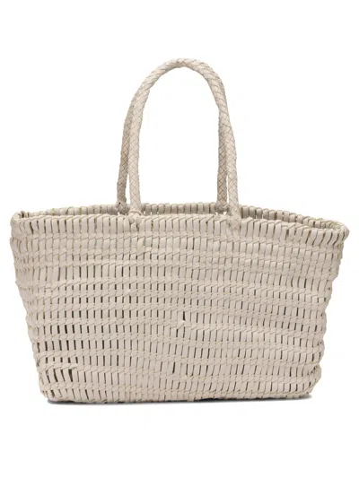 Dragon Difussion Beige Buffalo Calf Leather Handbag