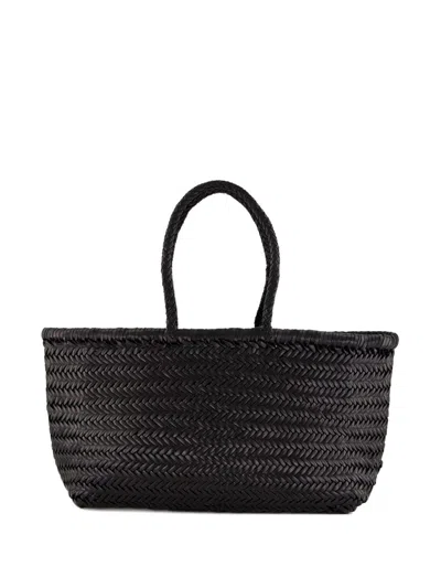 Dragon Difussion Black Buffalo Leather Handbag