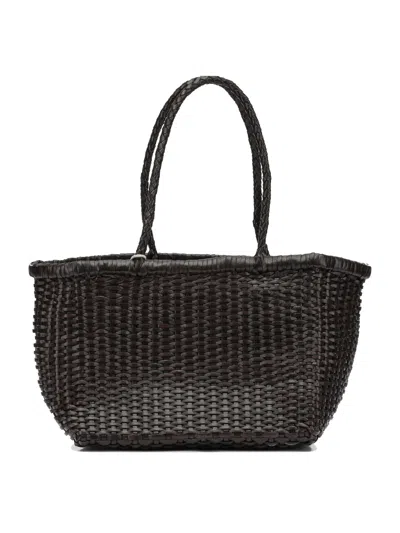 Dragon Difussion Brown Buffalo Calf Leather Handbag