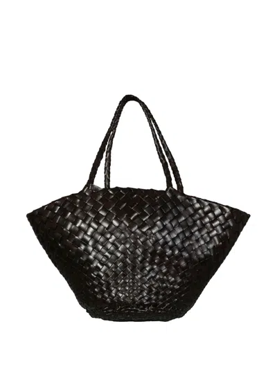 Dragon Difussion Brown Buffalo Calf Leather Handbag