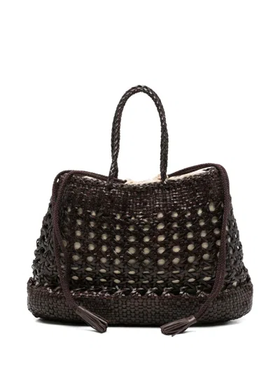 Dragon Difussion Brown Calf Leather Bos Taurus Handbag