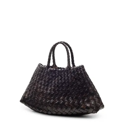 Dragon Difussion Dark Brown Santa Croce Small Shoulder Bag