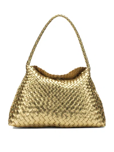 Dragon Difussion Gold Buffalo Calf Leather Shoulder Bag