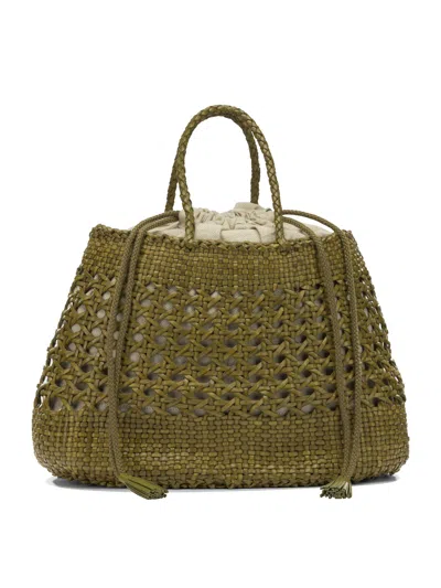Dragon Difussion Green Buffalo Calf Leather Handbag