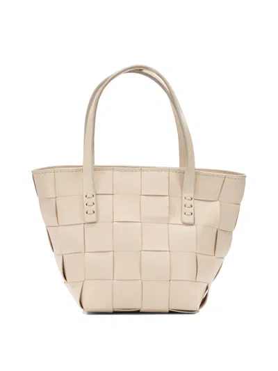 Dragon Difussion Japan Beige Leather Handbag In Neutral