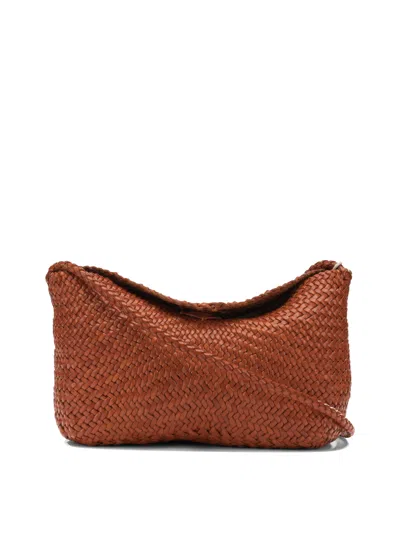 Dragon Difussion Orange Buffalo Calf Leather Shoulder Bag