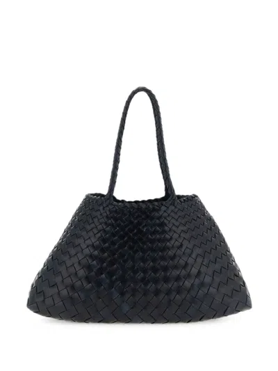 Dragon Difussion Santa Croce Large Tote Bag In Black