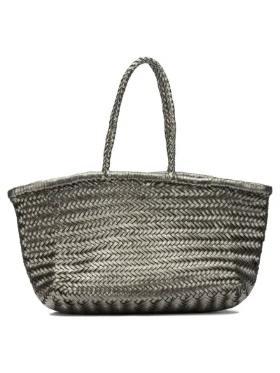 Dragon Difussion Silver Buffalo Calf Leather Shoulder Bag
