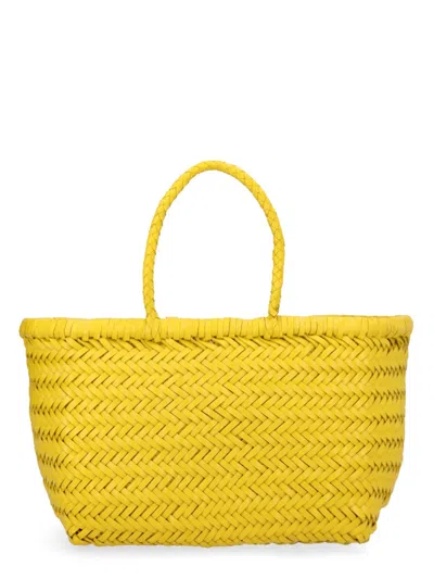 Dragon Difussion Yellow Leather Handbag