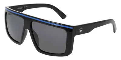 Dragon Dr Jax Ll Polar 001 Men's Sunglasses Black Size 60 In Shiny Black,blue