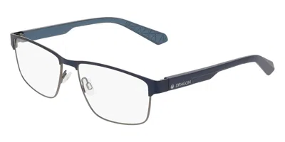Dragon Dr5020 413 Men's Glasses Blue Size 56 - Free Lenses - Blue Light Block Available In Matte Navy Blue,gunmetal