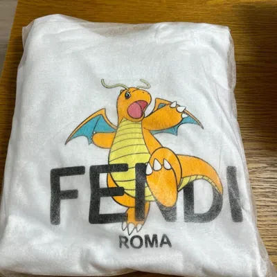 Pre-owned Dragon Fendi X Pokemon X Frgmt Fragment Hoodie Size Xl The Year Of The  2024 In Black