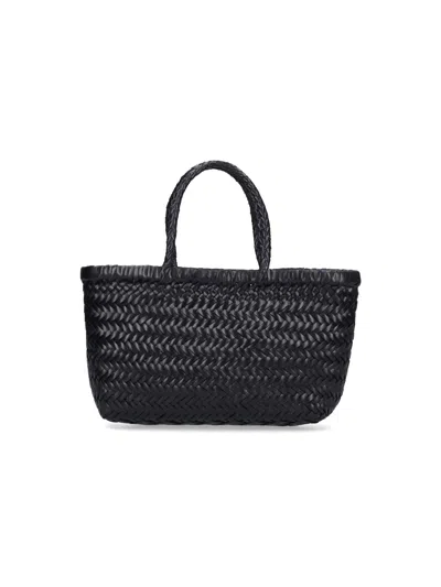 Dragon 'flat Gora' Tote Bag In Black  