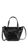 Dragon Japan Mini - Woven Leather Bag In Black
