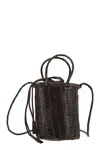 Dragon Lina Mini - Woven Leather Bag In Brown