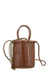 Dragon Lina Mini - Woven Leather Bag In Brown