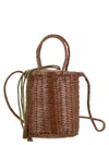Dragon Lina Mini - Woven Leather Bag In Brown