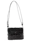 Dragon Link Pochette Woven Leather Bag In Black