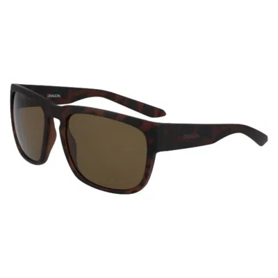 Dragon Men's Tortoise Square Sunglasses Drrune24658 In Brown