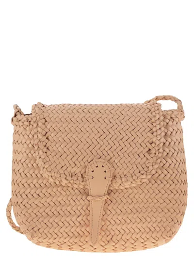 Dragon Mini City Bag Woven Leather Bag In Brown