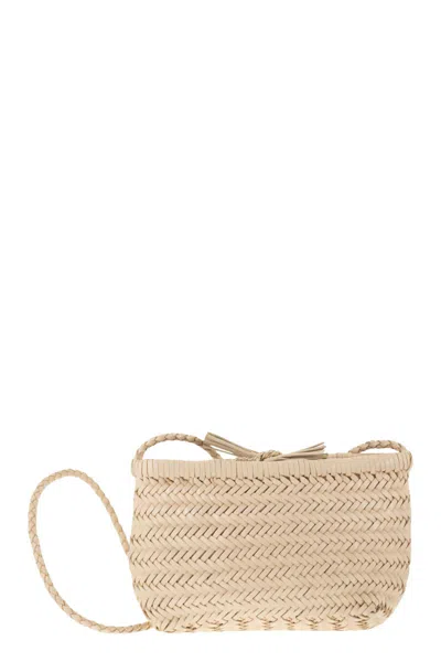 Dragon Minsu - Mini Woven Leather Bag In Neutral