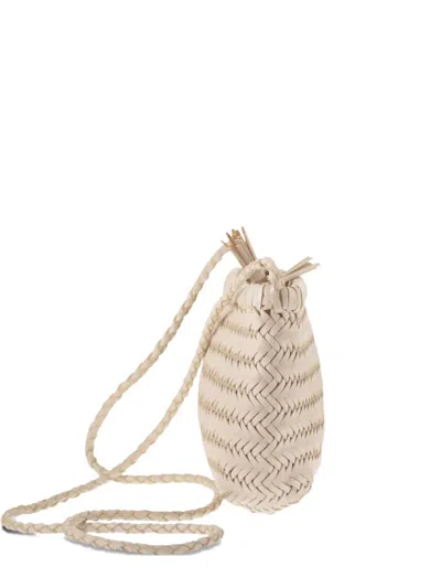 Dragon Minsu Leather Shoulder Bag In Neutral