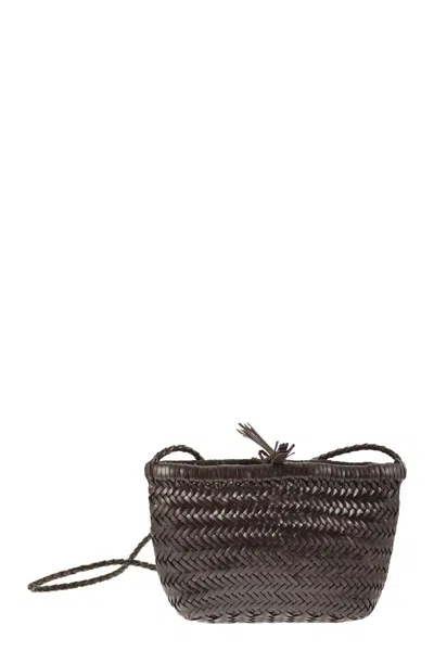 Dragon Minsu Mini Woven Leather Bag In White